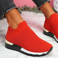 Women's Slip-On Walking Shoes Solid Color