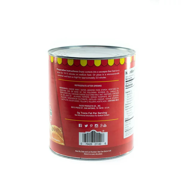 Rico's Gourmet Nacho Cheese Sauce, 107 oz Can