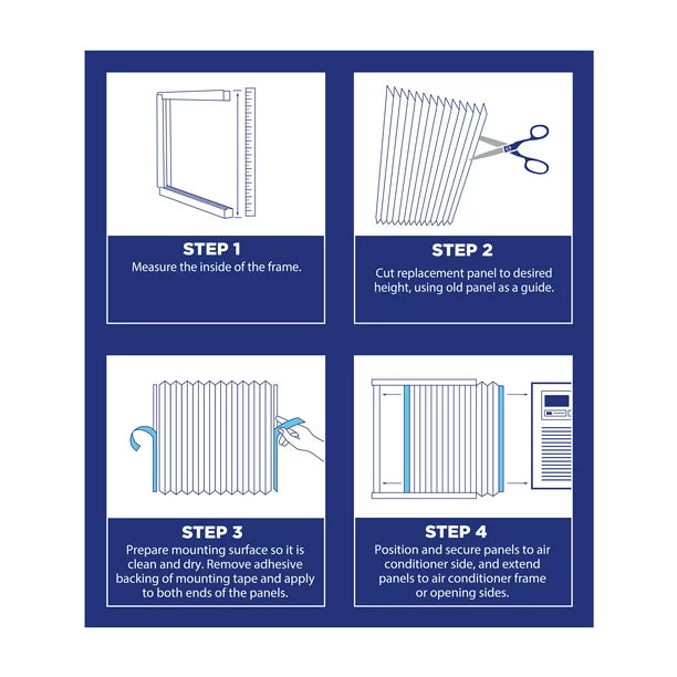 Fram Trak Window A/C Side Panels - Peel and Stick, Beige - Fits All Units