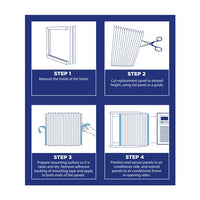 Fram Trak Window A/C Side Panels - Peel and Stick, Beige - Fits All Units