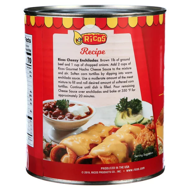 Rico's Gourmet Nacho Cheese Sauce, 107 oz Can