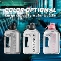 2.7L Large Capacity Sports Fitness Water Bottle w/ Handle Strap