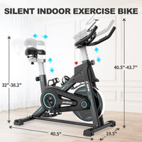 Stationary Magnetic Cycling Bike Machine for Home Cardio & Workout 350 Lbs