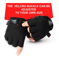 Cycling Half Finger Leather Workout Gloves