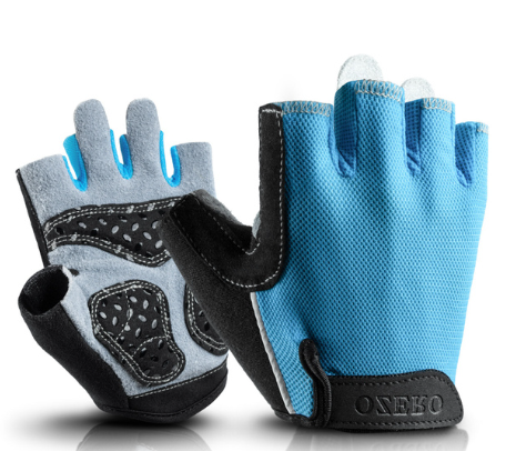 Cycling Half Finger Leather Workout Gloves