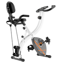 Folding Stationary Exercise Bike w/ Dumbbell