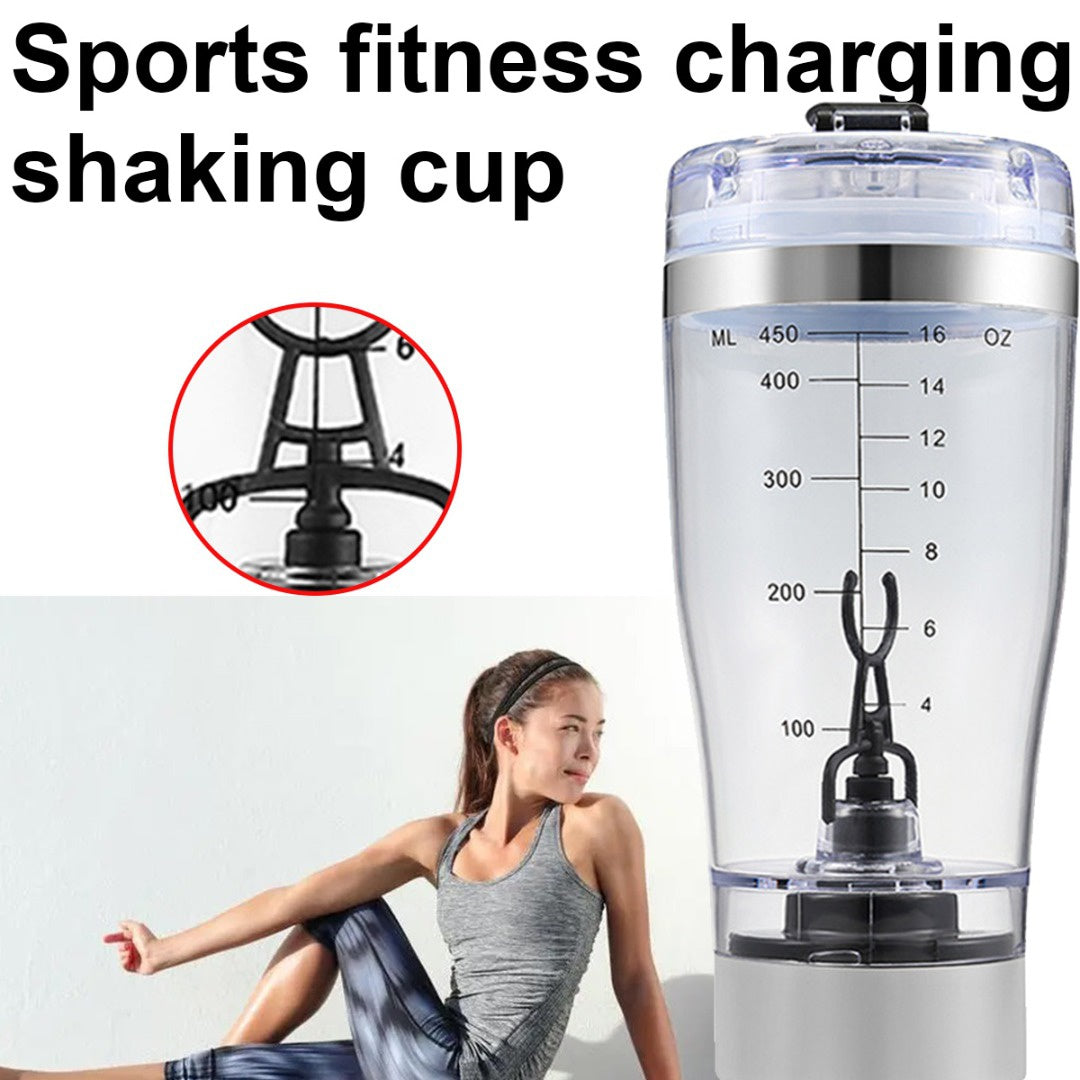 1Pc Protein Shaker Bottle Vortex Mixer Tornado Shaker Cup Blender 600ml  Portable USB Durable Stirring Shaker