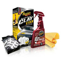 Meguiar's SMOOTH SURFACE CLAY KIT 3 Clay Bars Quick Detailer Microfiber CAR CARE