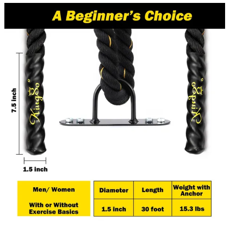 30ft  Battle Rope Training Exercise Fitness Rope