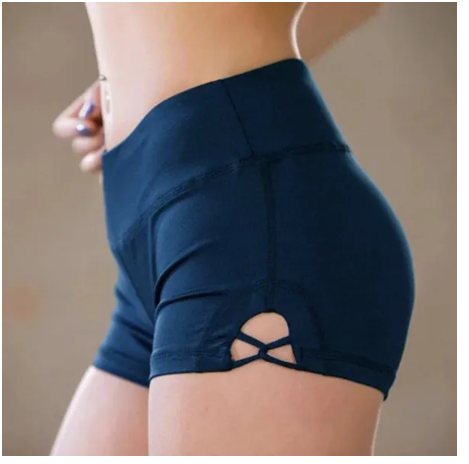 Women's Yoga Cross Strap Hollow Out Sports Shorts