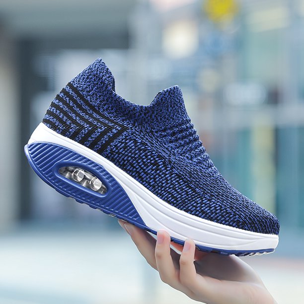 Women‘s Knitted Thick-soled Chunky Sneakers  Slip-On Running Shoes
