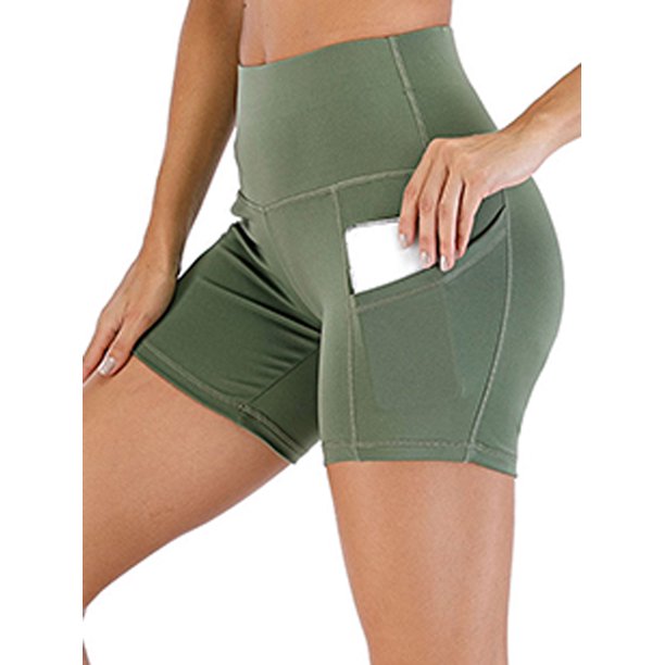 Tummy Control Yoga Shorts w/ Pockets for Women's  Workout