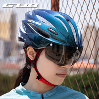 Women's Cycling Helmet with Visor Magnetic Goggles