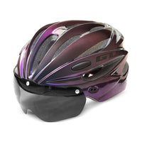 Women's Cycling Helmet with Visor Magnetic Goggles