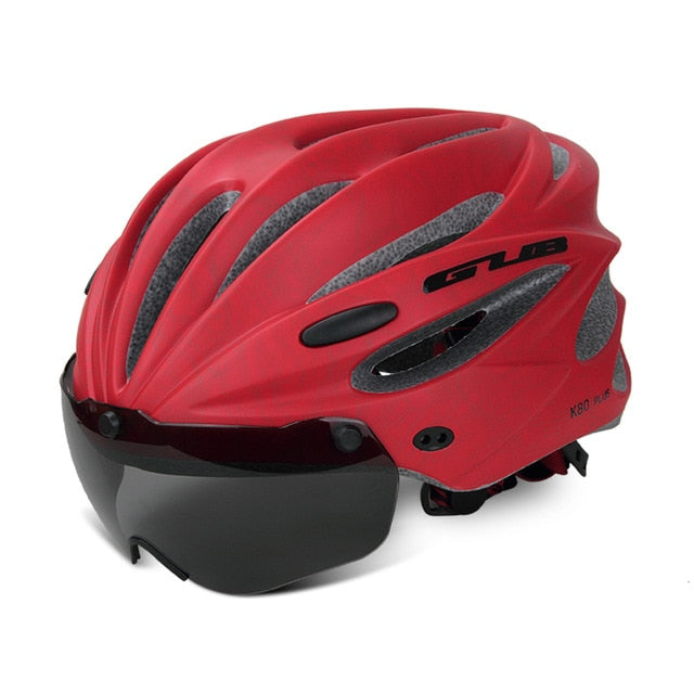 Women's Cycling Helmet with Visor Magnetic Goggles