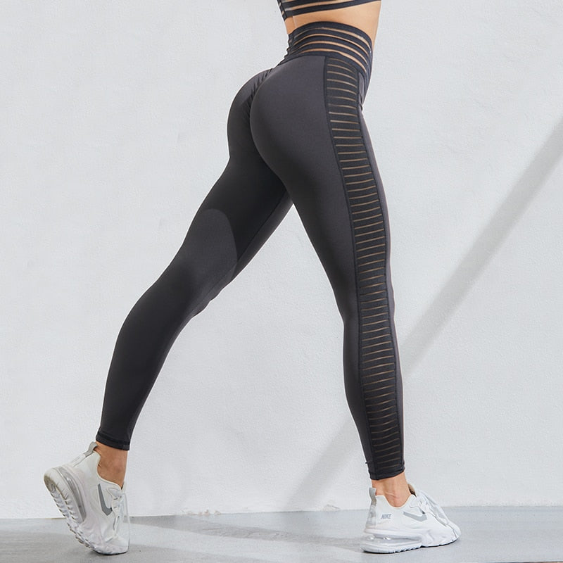 Women's Two Piece Mesh Gym Outfit