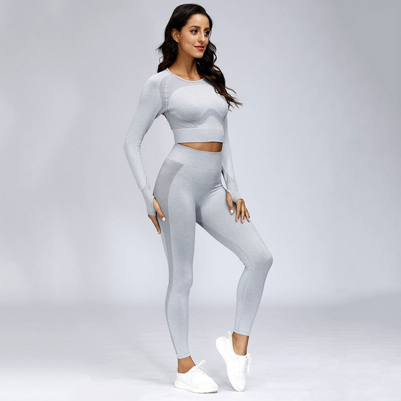 Women's Crop Top Set Sport Outfit