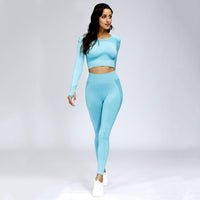 Women's Crop Top Set Sport Outfit