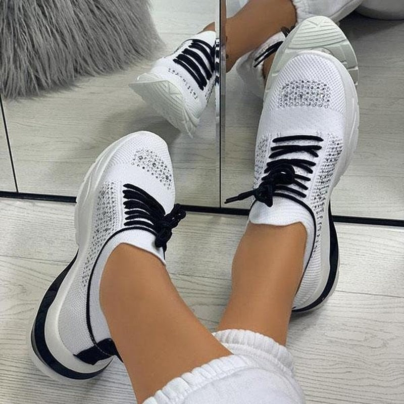 Women's Casual Rhinestone Walking Shoes