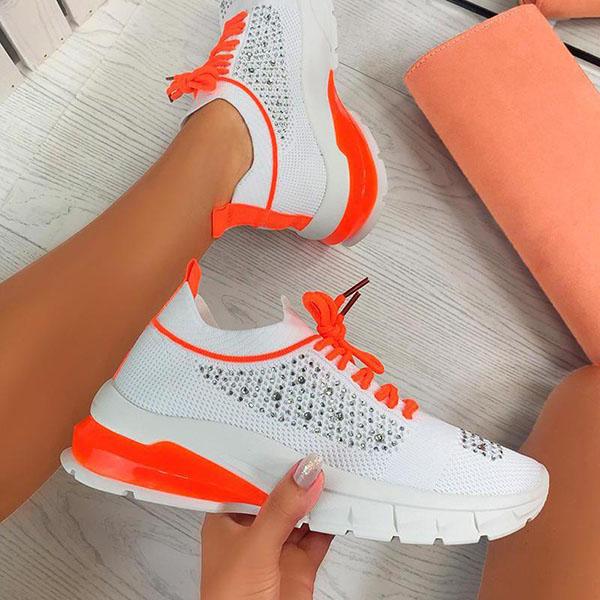 Women's Casual Rhinestone Walking Shoes