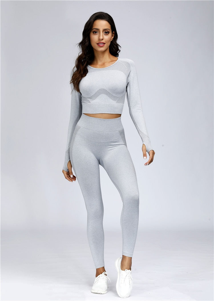 Women's Crop Top Set Sport Outfit