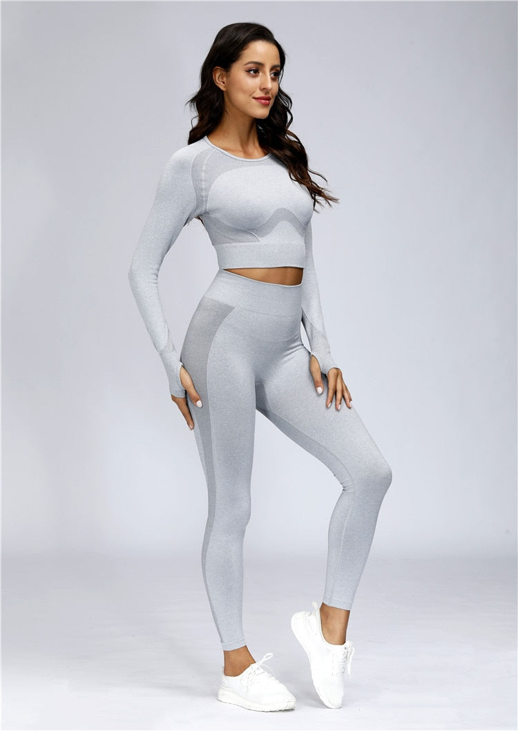 Women's Crop Top Set Sport Outfit