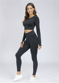 Women's Crop Top Set Sport Outfit