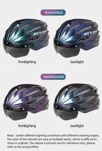 Women's Cycling Helmet with Visor Magnetic Goggles