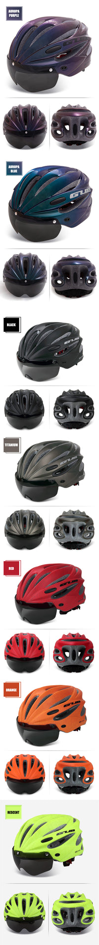 Women's Cycling Helmet with Visor Magnetic Goggles